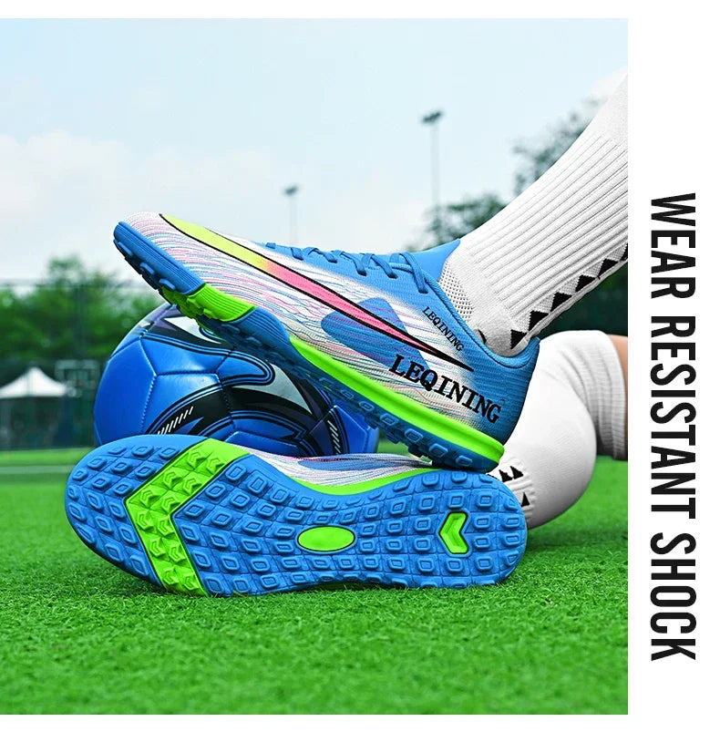 New Men Football Boots Outdoor Non Slip Match Boys Breathable Soccer Shoes Sport Adult Cleats Training Long Spikes Comfortable