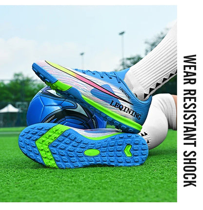 New Men Football Boots Outdoor Non Slip Match Boys Breathable Soccer Shoes Sport Adult Cleats Training Long Spikes Comfortable