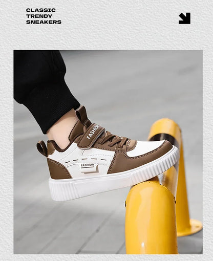 Green Skateboard Shoes Kids Trainers Fashion Lightweight Children's Sports Shoes Comfortable Non-slip Casual Sneakers For Boys