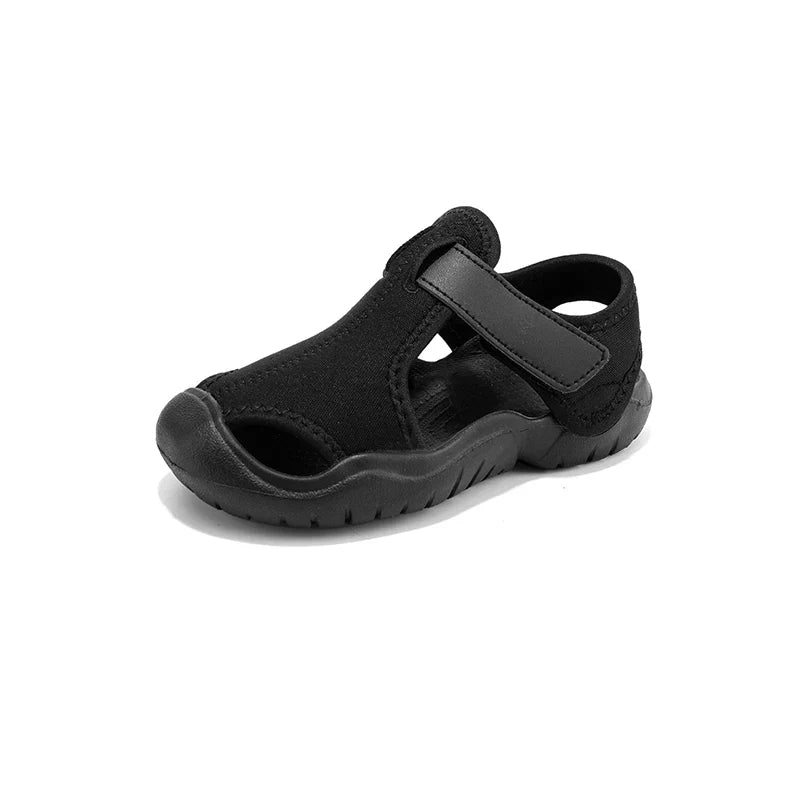 Kids Closed-Toe Sport Sandals Breathable Water Shoes Luxury Non-Slip Summer Beach Shoes Sandals for Toddler Boys Girls