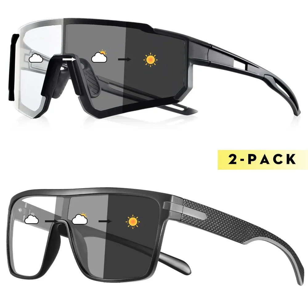 Fashion Photochromic Polarized Sunglasses Men Women Oversized Sun Glasses Male Night Vision Driving Goggles UV400