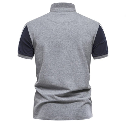 2024 New Summer Patchwork Polo Shirt For Men Brand Quality Short Sleeve Baseball Mens Polos