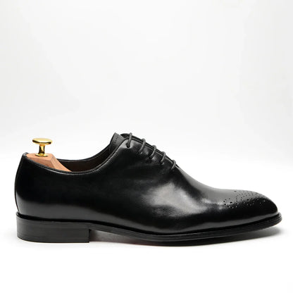 Luxury Classic Mens Oxford Dress Shoes Whole Cut Genuine Leather Handmade Lace-up Formal Shoe for Men Wedding Business Office