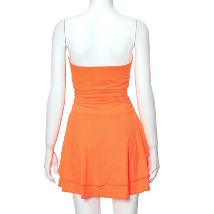 Bodycon Beach Dress For Women High Waist Slim Mini Dress Ladies Holiday Casual Off Shoulder Sexy Dress Woman 2024