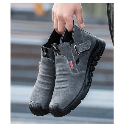 Labor protection shoes with steel toe caps, anti smashing and anti stabbing welding shoes, anti slip and wear-resistant shoes