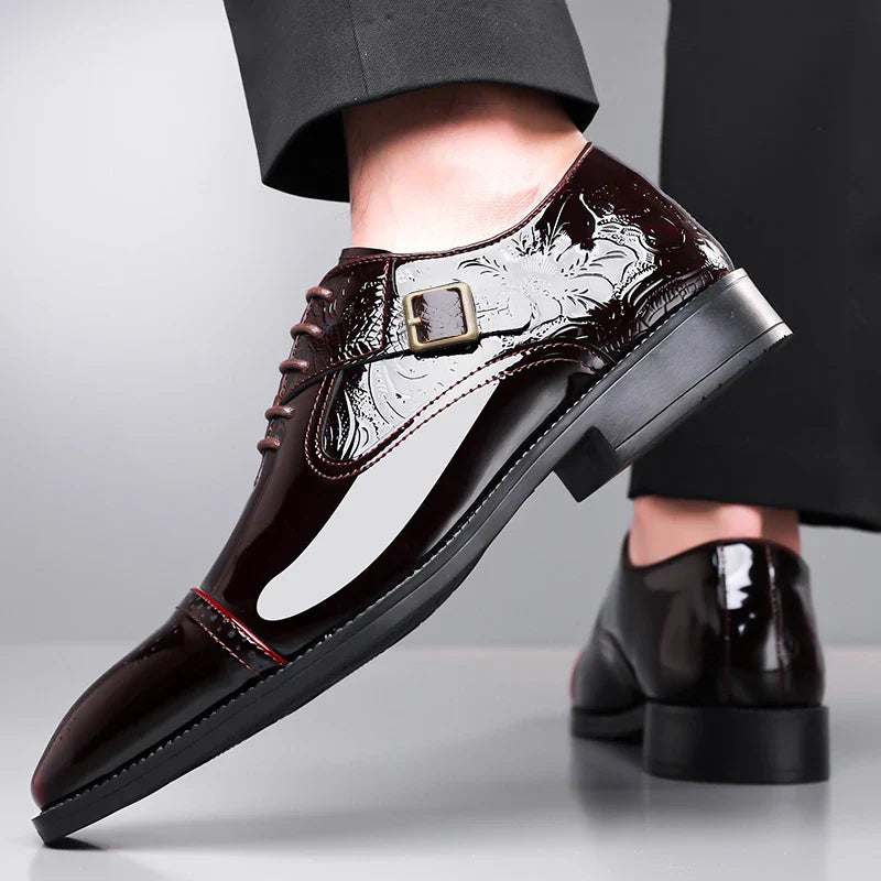 Men's casual leather shoes, business casual shoes, formal fashion, banquet flat shoes, size 50 men's shoes