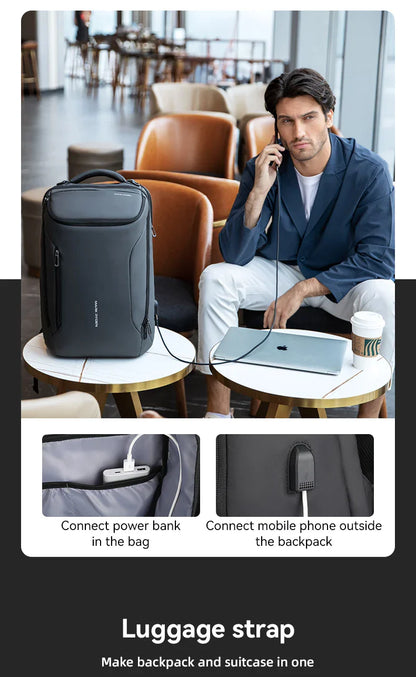 Business Backpack for Men Waterproof and Travel Laptop Backpack with USB Charging, Fits 17 Inch Laptop and Tech Gear