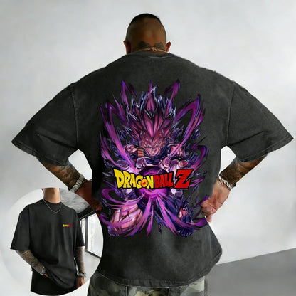 T-shirt Summer New Vegeta Printed Men's and Women's Trendy Versatile Loose Casual Short Sleeve Top