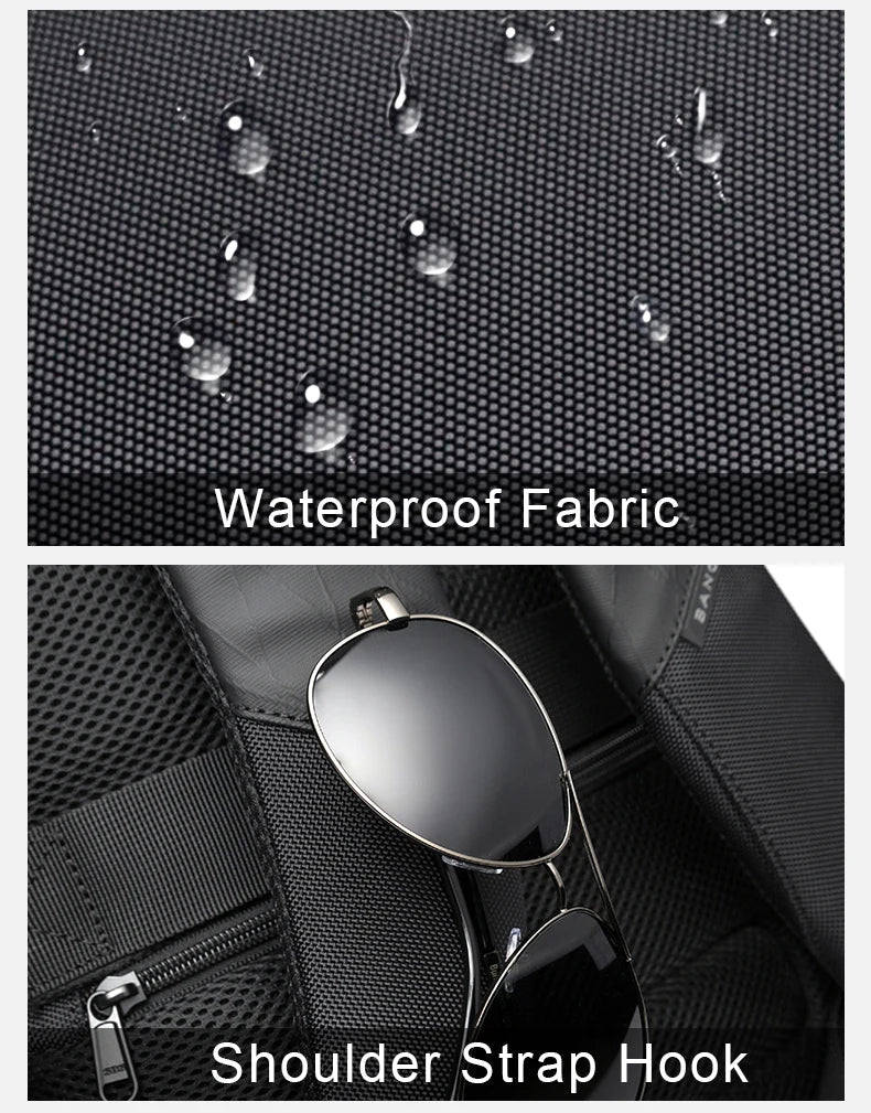 Lightweight 15.6 inch Laptop Backpack Waterproof USB Charge Port Multifunctional Travel Hiking School Bag Mochila for Men