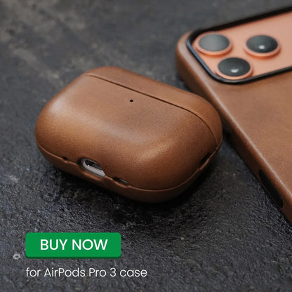 Magnetic Genuine Leather Case for iPhone 17 16 Pro Max 15 14 Compatible with MagSafe Nature Cowhide Retro Phone Cover