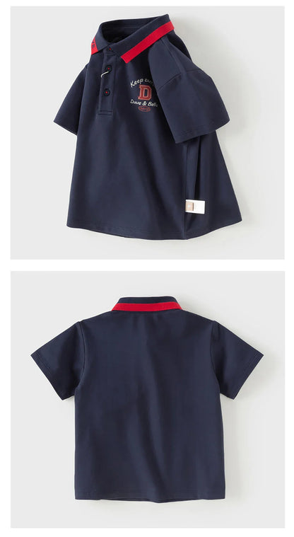 Boys Polo T-shirts Kids Summer Printed Tees Children Short Sleeve Cotton Tops Casual Outdoor Clothes DB2261587