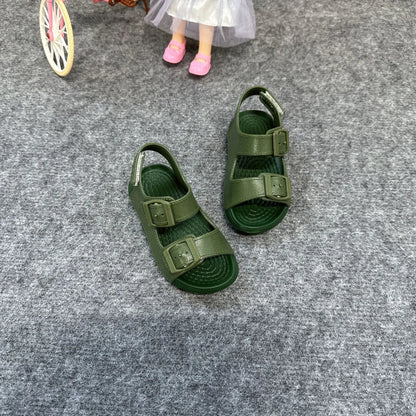 Fashion Popular Solid Color Children's Beach Sandals Trendy Design Kids Girl Boy Casual Flat Casual Shoes Summer Kids Sandal