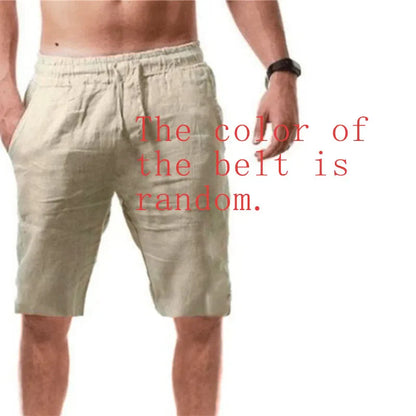 Men's Cotton Shorts Pants Male Summer Breathable Solid Color Short Trousers Fitness Streetwear S-3XL 1PC