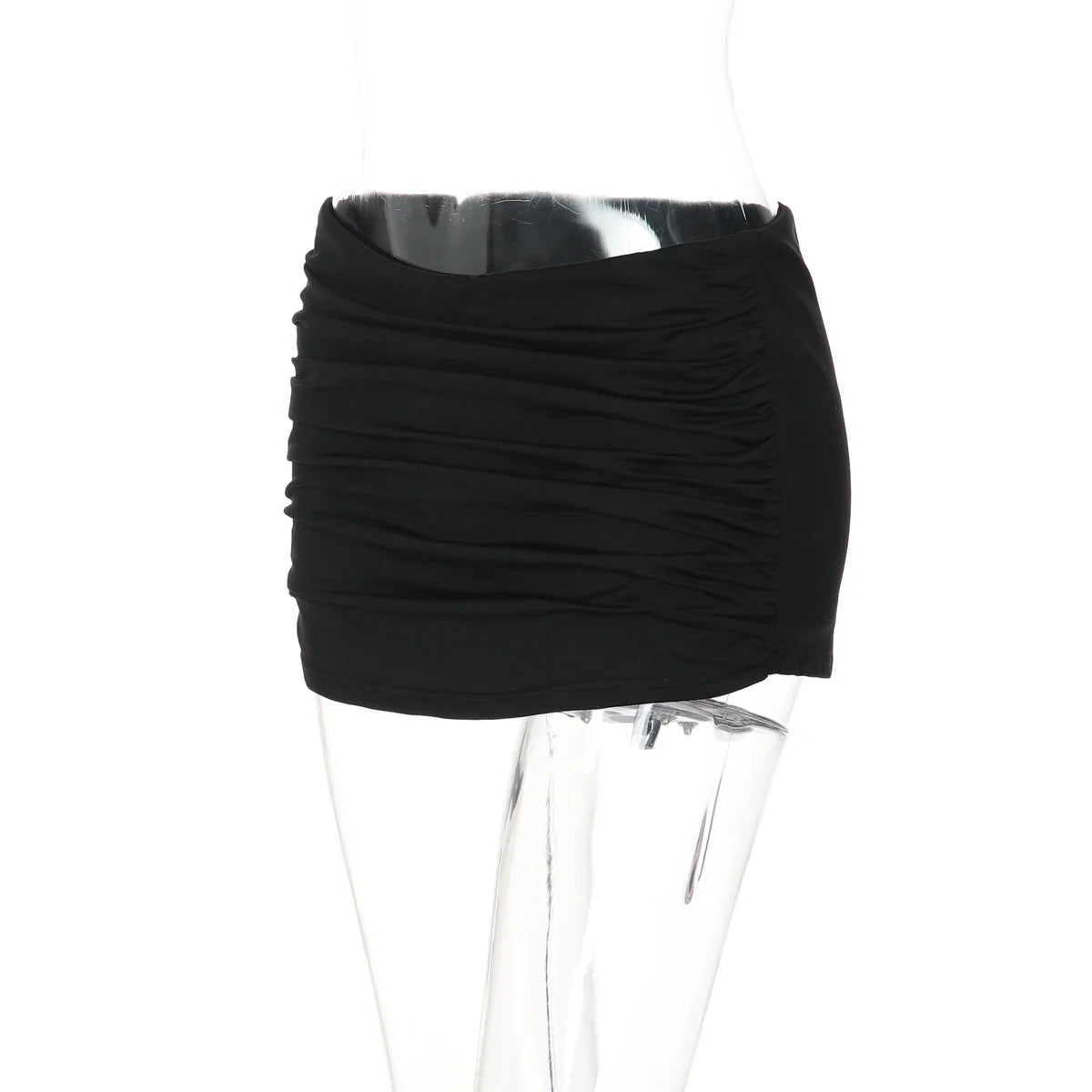 Women'S Fashion High Waist Solid Ruched Draped Mini Skirt Female Clothes Streetwear Party Holiday Club Wholesale