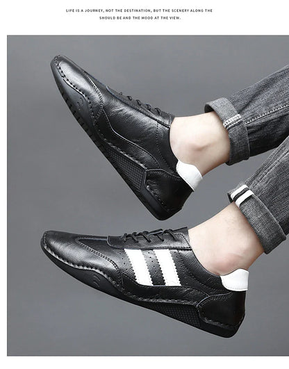Genuine Leather Octopus bean shoes For Men Fashion Flats Shoes walking sports loafer breathable outdoor Men's driving shoes