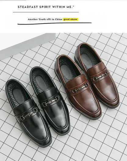 Classic Formal Leather Shoes Men Retro Party Social Office Leather Shoes Man Trend Men's Dress Shoes Casual Business Loafers Man