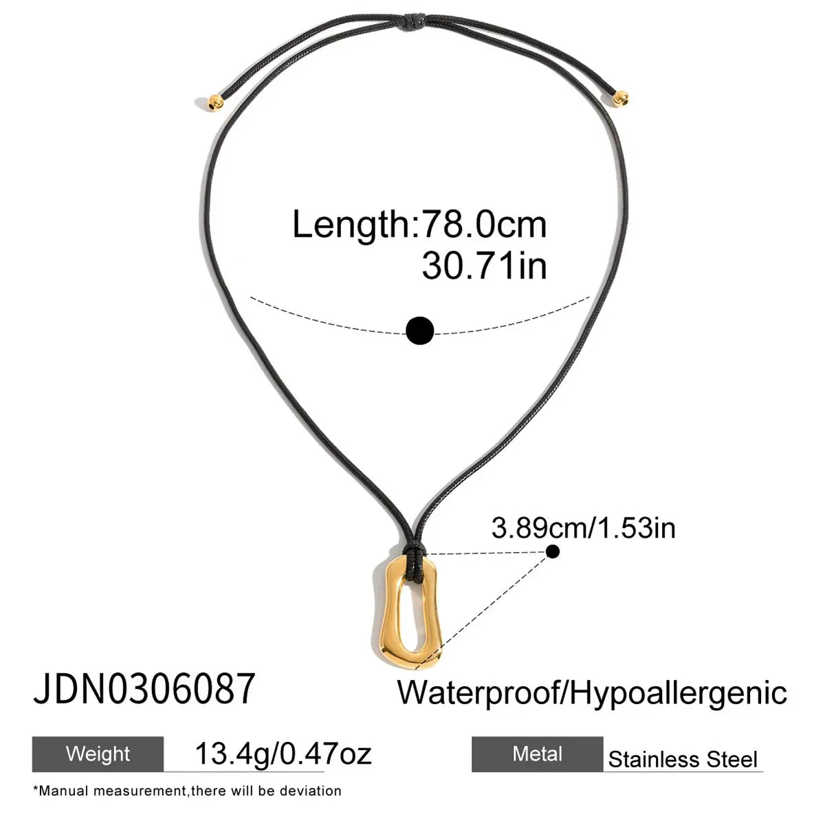 Waterproof Stainless Steel Micro Trend Cord Necklaces Women Statement Metal 18K Gold Plated Trendy 2024 Jewelry collares