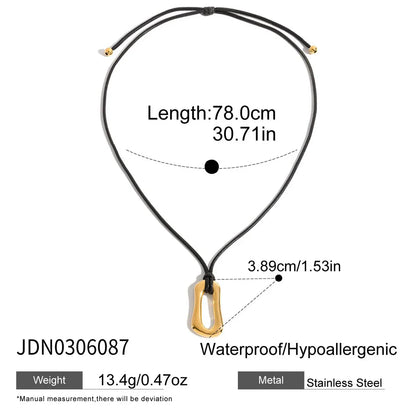 Waterproof Stainless Steel Micro Trend Cord Necklaces Women Statement Metal 18K Gold Plated Trendy 2024 Jewelry collares