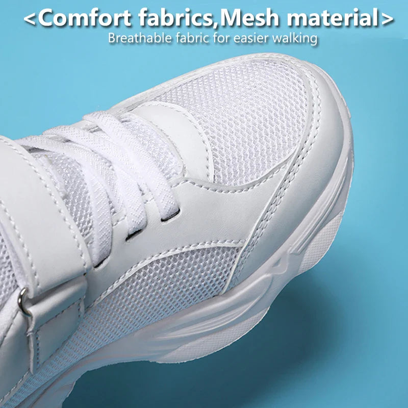 Children's Fashion Sports Shoes Breathable Student Black School Walking Shoes Anti-skid Boys& Girls Casual Running Sneaker
