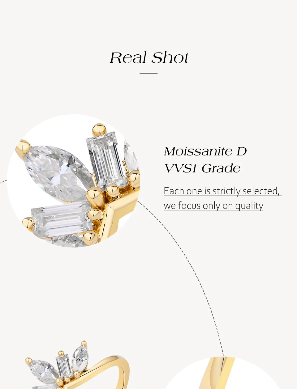 Luxury Sparkling Marquise Rectangle Moissanite Curved Ring S925 Silver for Women party Daily Jewelry Gifts Anniversary