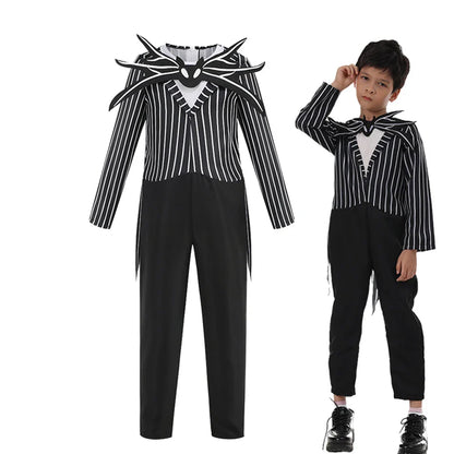 2026 Meninas Horro Antes do Natal Sally Vestido de Cosplay de Halloween Festa Fantasia Infantil Meninos Jack Roupas Góticas