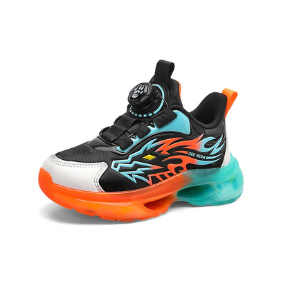 Boys leather lightweight winter sports shoes children's basketball running shoes spring and autumn new rubber soles