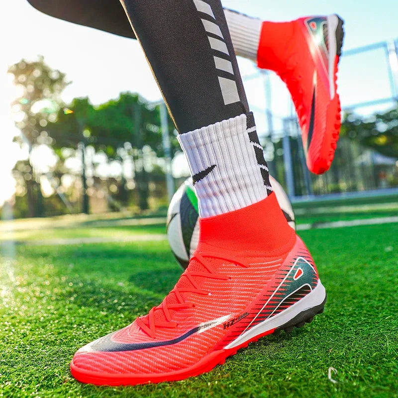 New Men Women Professional Football Boots Training Cleats Sport Sneakers Trainer Lightweight Grass Non-slip Match Soccer Shoes