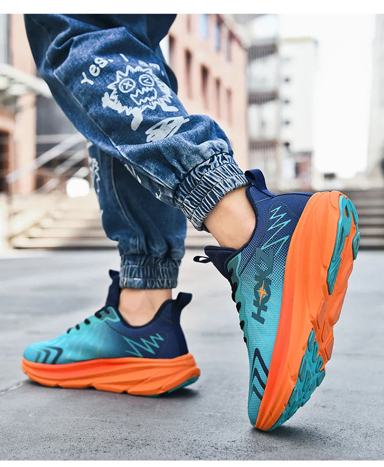 Tênis de Corrida Masculino com Placa de Carbono e Amortecimento de Ar, Tênis Esportivo Feminino Macio e Robusto, Sapatos Casuais para o Dia a Dia e Caminhada ao Ar Livre