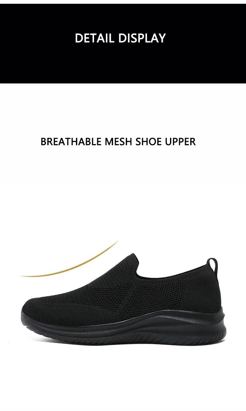 Men's Vulcanized Shoes Fashion Breathable Outdoor Mesh Casual Sneakers Lightweight Comfortable Men Tenis Masculino Walking Shoes