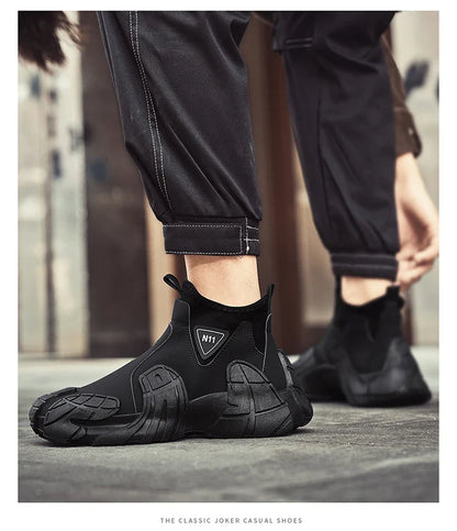 New fashion high top shoes for autumn and winter niche design lightweight casual lazy shoes thick soled ankle boots short boots