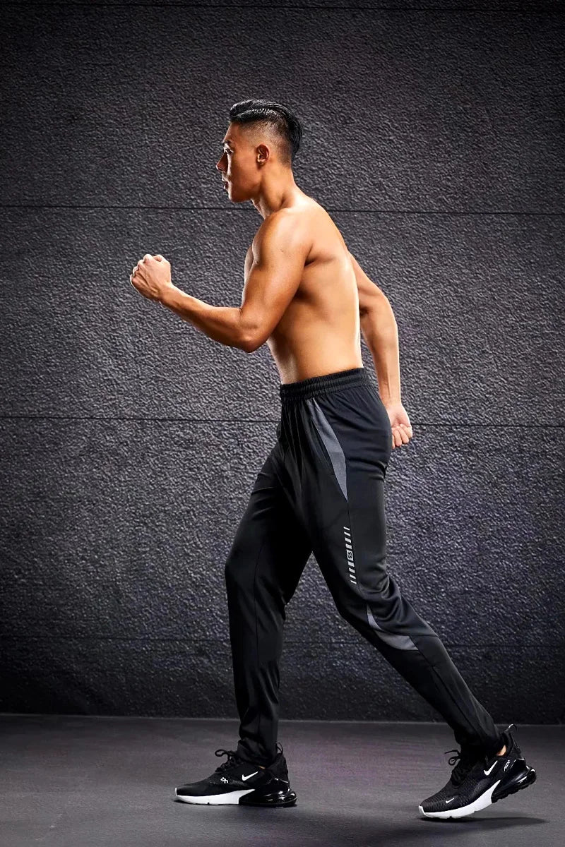 Men Sport Pants Running Pants With Zipper Pockets Soccer Training Jogging Sports Trousers Fitness Football Leggings Sweatpants