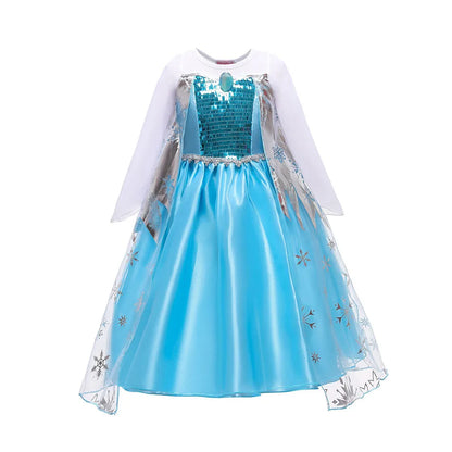 Vestido Elsa 2 Fantasia Meninas 3 5 6 8 10 Anos Infantil Halloween Cosplay Princesa Vestido Aniversário Roupa Festa