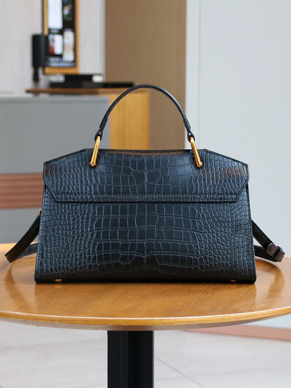 2025 new retro blue snake-shaped high-grade handbag fashion luxury luxury handbag lightweight large-capacity one-shoulder messen