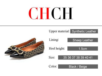 Women's  Shoes New Spliced Pointed Anti slip Flat Casual Shoes Business Shoes For girls