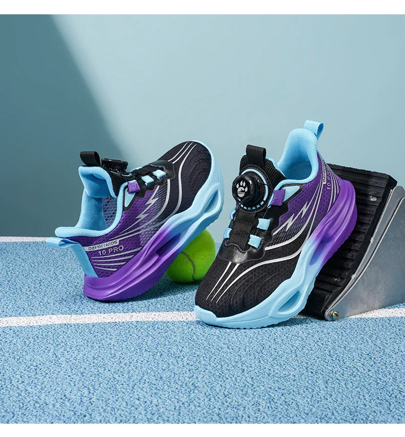 Children‘s Basketball Shoes Non-slip Breathable Sports Training Shoes Outdoor Lace-up Boys Girls Jogging Shoes Mesh Gym Sneakers