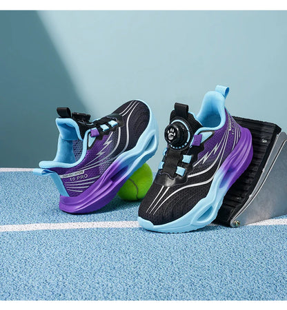 Children‘s Basketball Shoes Non-slip Breathable Sports Training Shoes Outdoor Lace-up Boys Girls Jogging Shoes Mesh Gym Sneakers