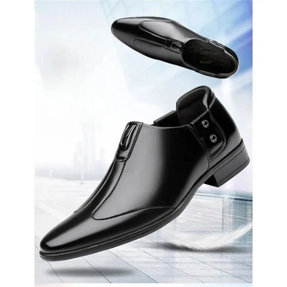 White Men'S Casual Loafers Stylish Men'S Comfortable Business Formal Spring Leather Men'S Loafers Metal Shoes British Luxury