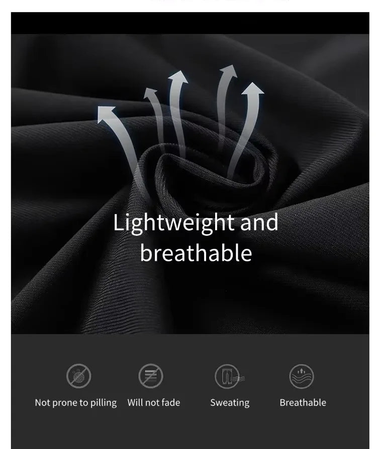 Ice silk pants men's quick drying elastic trend casual pants ultra-thin ice sports pants