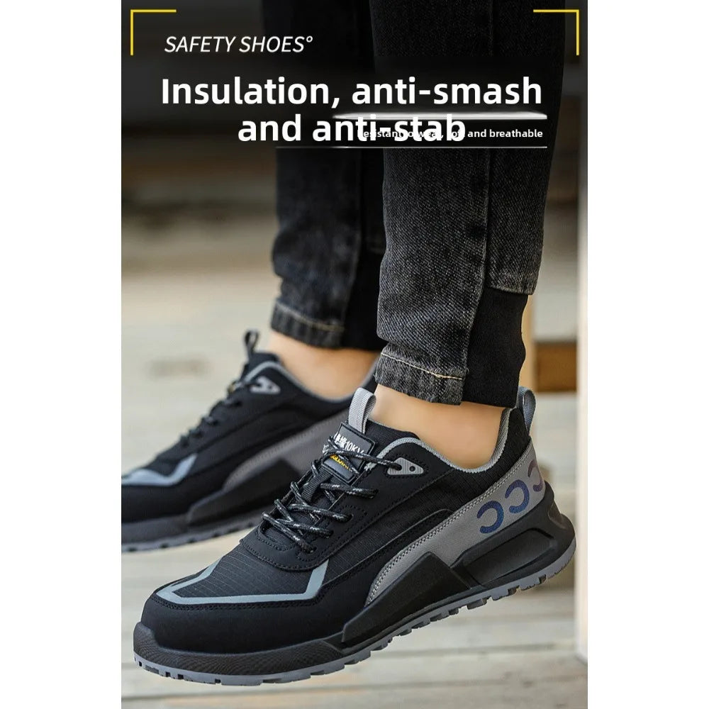 Labor Protection Shoes Men's Anti Smashing Anti Piercing Work Shoes Insulated 10KV Wear-resistant Electrical Shoes Safety Shoes