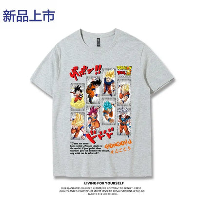 T-shirt Sun Wukong Vegeta Demon Buo Frisa Super Trendy Versatile Summer Short Sleeve Men's Fashion Top