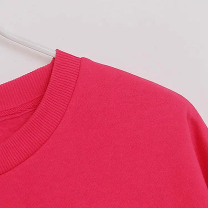 Mickey Mouse Letter Embroidery Sweatshirt New Women Long Sleeve O-Neck Pullover Jumper Tops