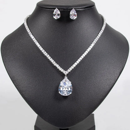 Pop Hot Stereo Jewelry Oil Painting Necklace Earrings Premium Multi-Color 2-Piece Wedding Travel Women's Holiday Gift M-1000
