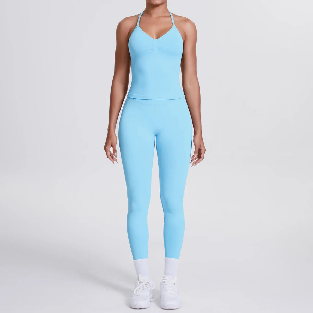 2 Piece Yoga Clothes Women Tracksuit Athletic Wear Pilates Fitness Suit Gym Workout Push Up Clothes Sports Bra Leggings Suit