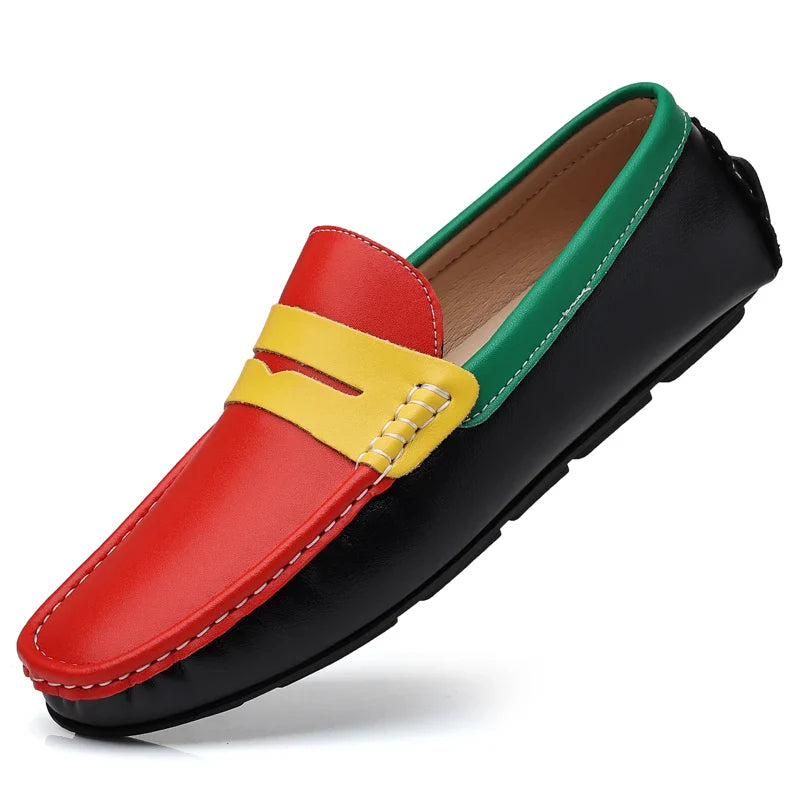 Business Shoes Fashion Casual Shoes Man Luxury Leather Loafers Breathable Slip on Male Boat Shoes Moccasins Driving Shoe