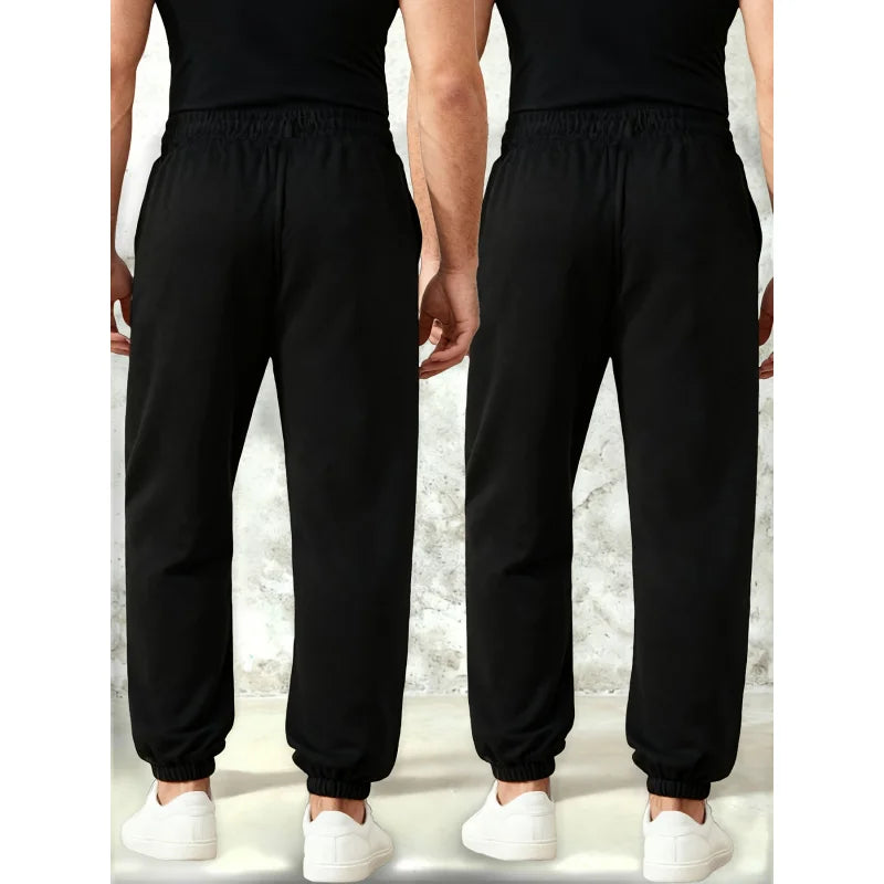 2 Pack Clothing Y2k Pants Man Cargo Casual Black Men Spring Men's Sweatpants Baggy 2026 Clothes Elastic Waistband Sports Boys
