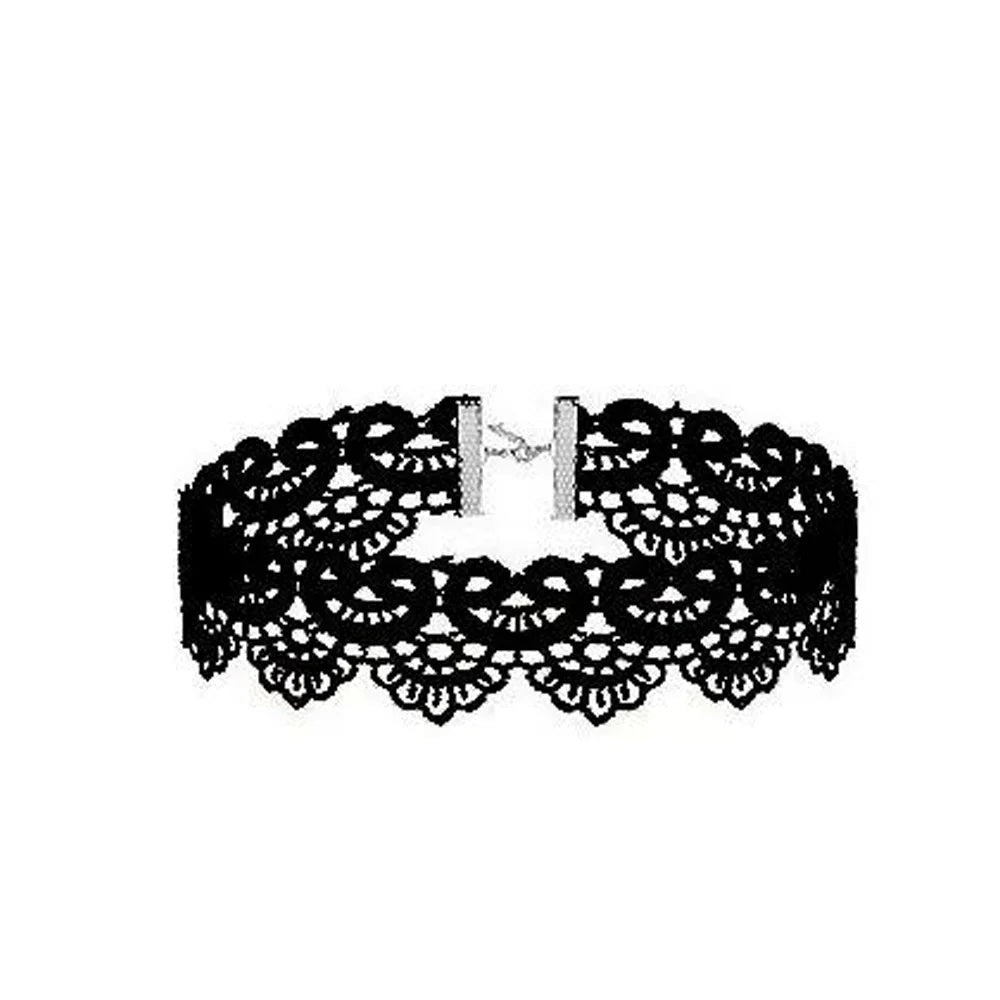 Punk Black Sexy Lace Chokers Necklace For Women Fashion Retro Clavicle Chain Halloween Collar Choker Steampunk Gifts