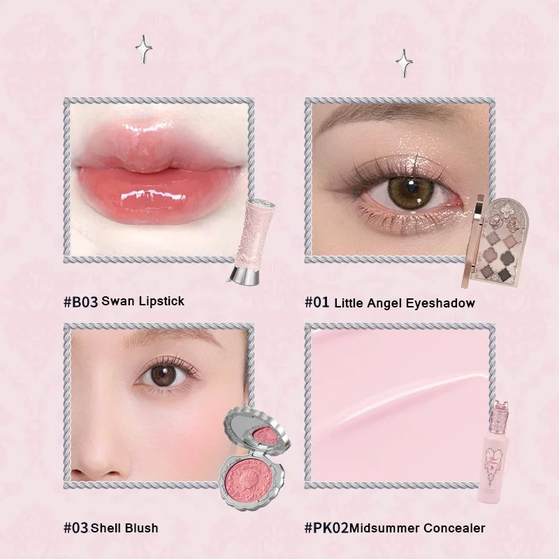 Little Angel Collection Makeup Gift Box Eyeshadow Blush Cream Matte Lipstick Highlighter Full Kit All In One