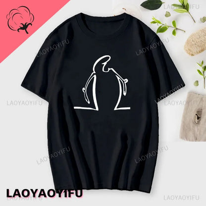 La Linea The Line Osvaldo Cavandoli TV Men Women Style Streetwear Tee Fashion Cotton T Shirt Round Neck Casual Summer Camiseta