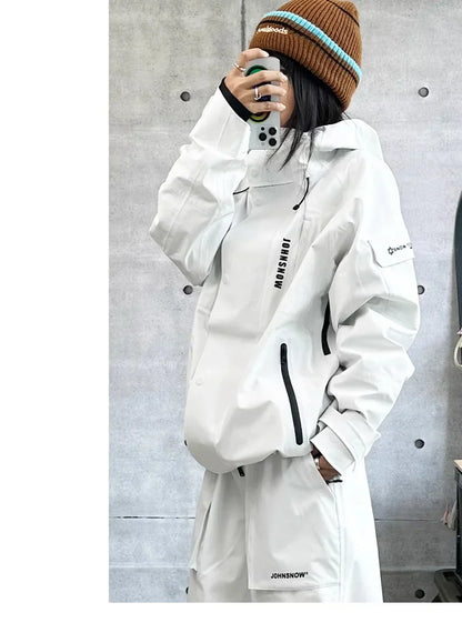 John Snow Winter Ski Suits Men And Women Outdoor Waterproof Breathable Warm Snowboarding Suit Sets Skiing Jacket And Pant