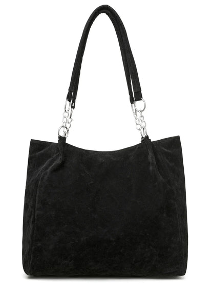 European American Autumn Winter Large Capacity Suede Women's Bag, Vintage Handbags Women Shoulder Bag, Retro Faux Suede Tote Bag